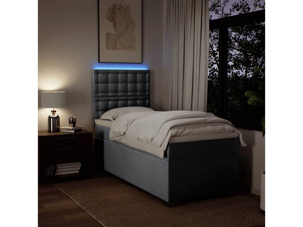 Materasso in tessuto grigio, 100 x 200 cm