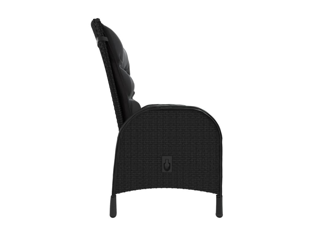 Mobili per la casa in vimini intrecciato in resina nera