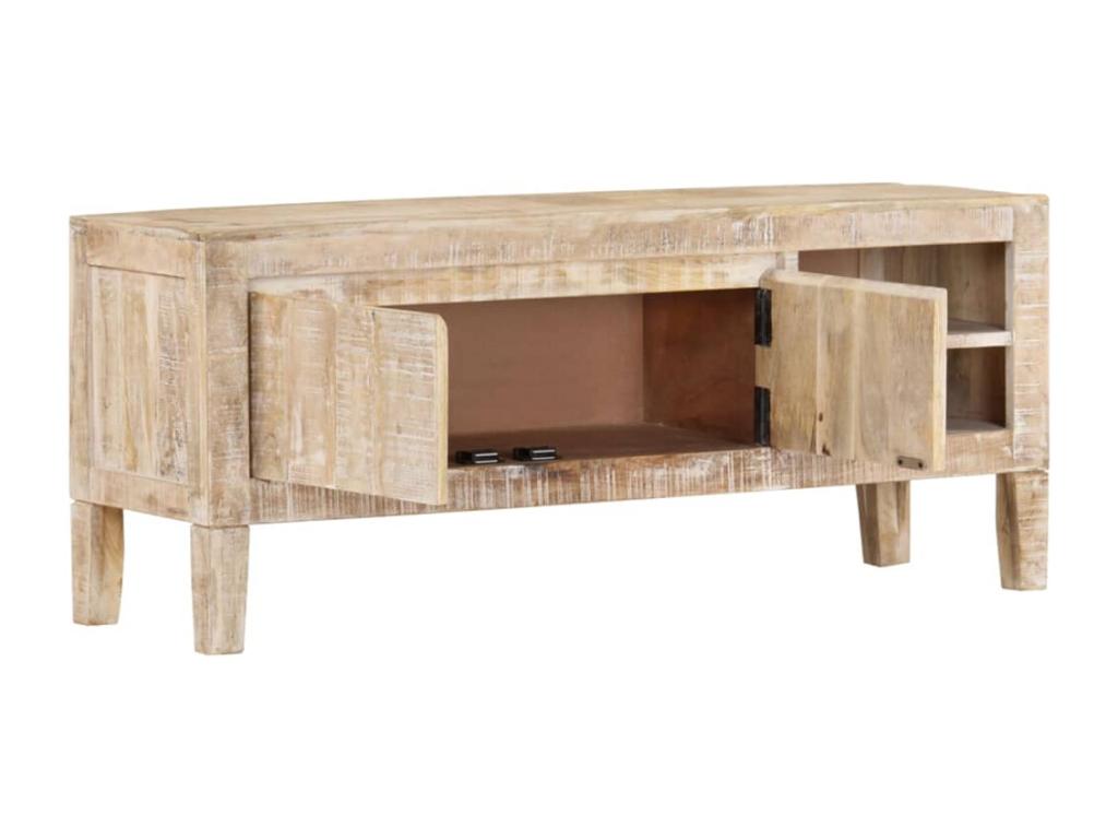 Mobile TV in legno massello marrone, 110 x 35 x 46 cm