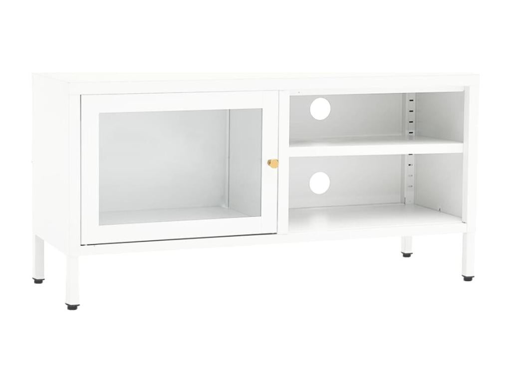 Mobile TV in vetro bianco, 90 x 30 x 44 cm