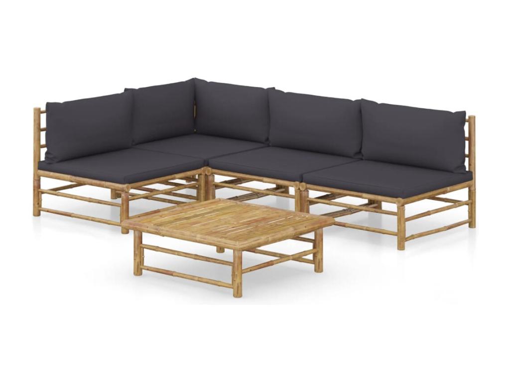 Set di mobili da esterno grigi