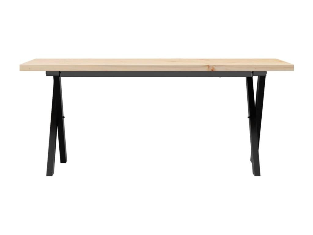 Tavolino da caffè in legno di pino marrone, 110 x 40 x 45,5 cm