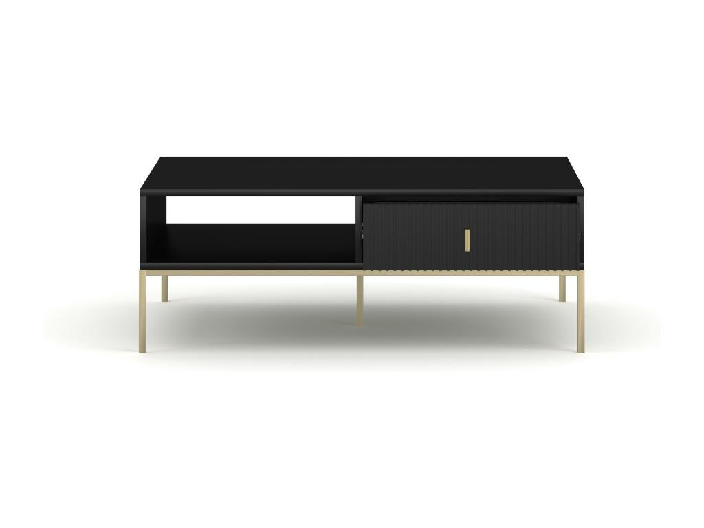 Tavolino da caffè nero, 104 x 68 x 40 cm
