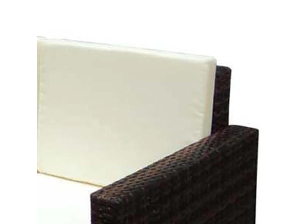 Set di mobili da esterno in vimini intrecciato in resina marrone