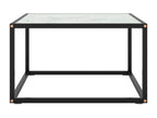 Tavolino da caffè in vetro nero, 60 x 60 x 35 cm
