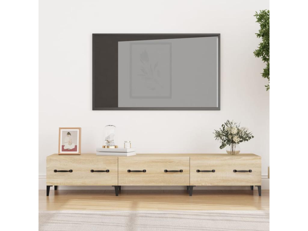 Mobile TV in legno ingegnerizzato marrone, 150 x 34,5 x 30 cm
