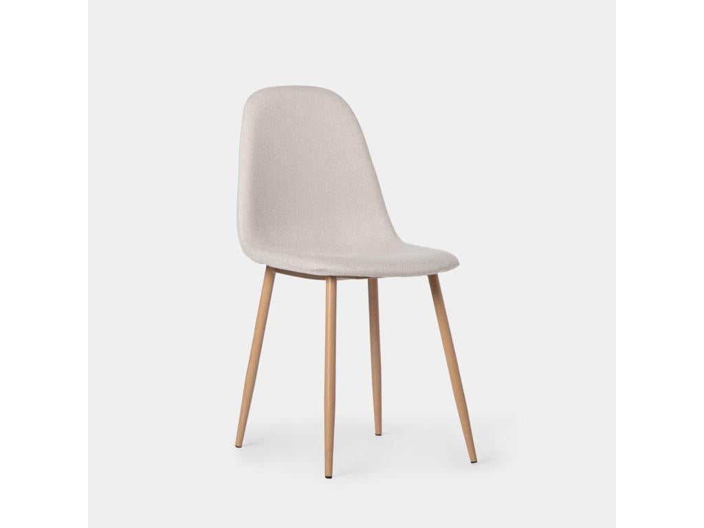 Sedia in tessuto beige, 45 x 86 cm