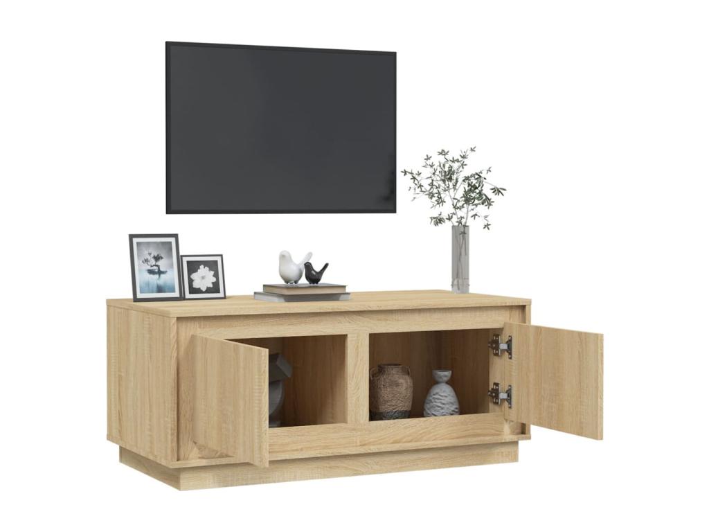 Tavolino da caffè in legno ingegnerizzato marrone, 102 x 50 x 44 cm