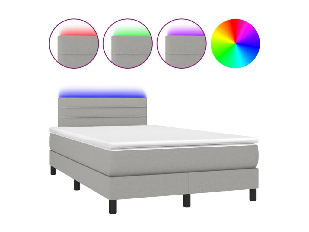 Materasso in tessuto grigio, 120 x 190 cm