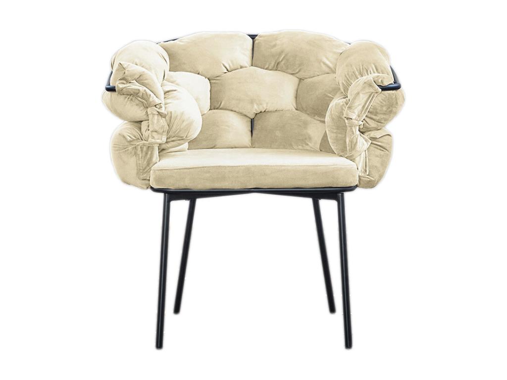 sedia in velluto bianco