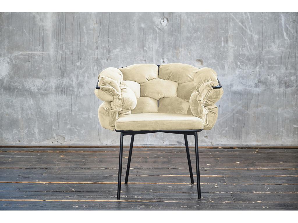 sedia in velluto bianco