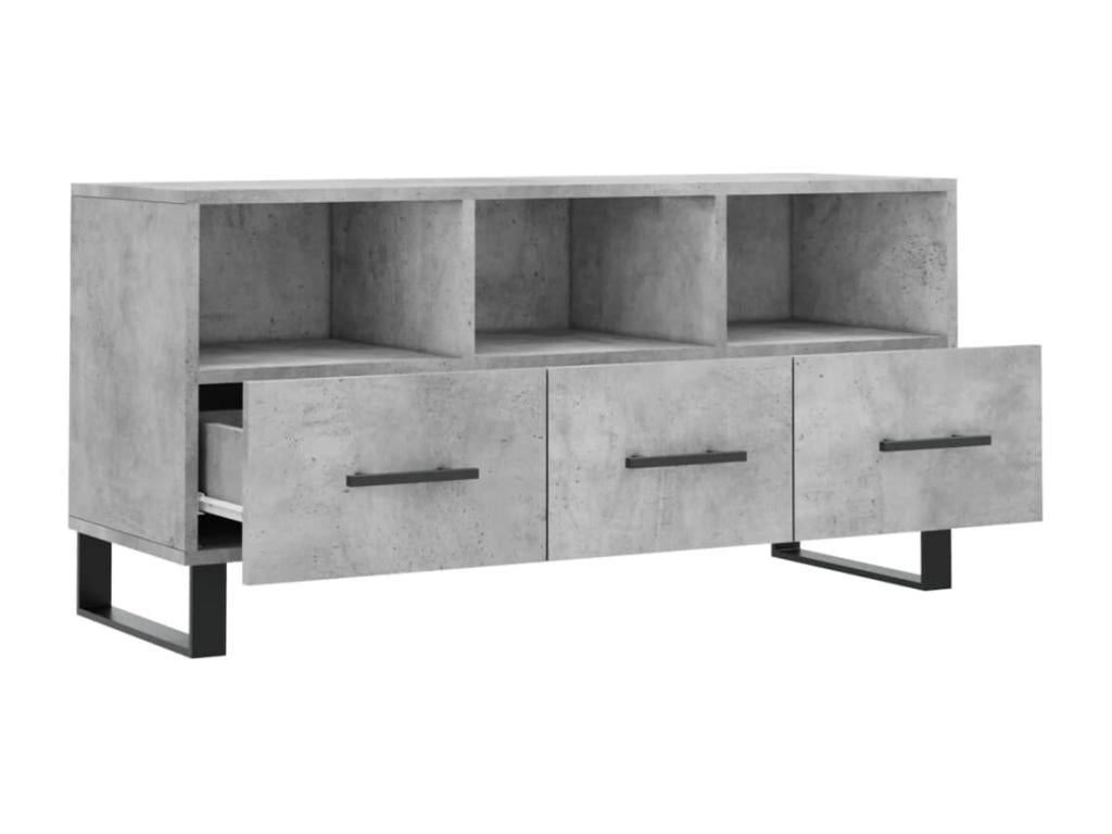 Mobile TV in legno ingegnerizzato grigio, 102 x 36 x 50 cm