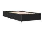 Struttura letto in legno ingegnerizzato nero, 90 x 190 cm