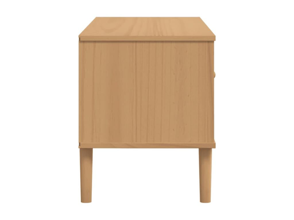 Mobile TV in legno massello marrone, 106 x 40 x 49 cm