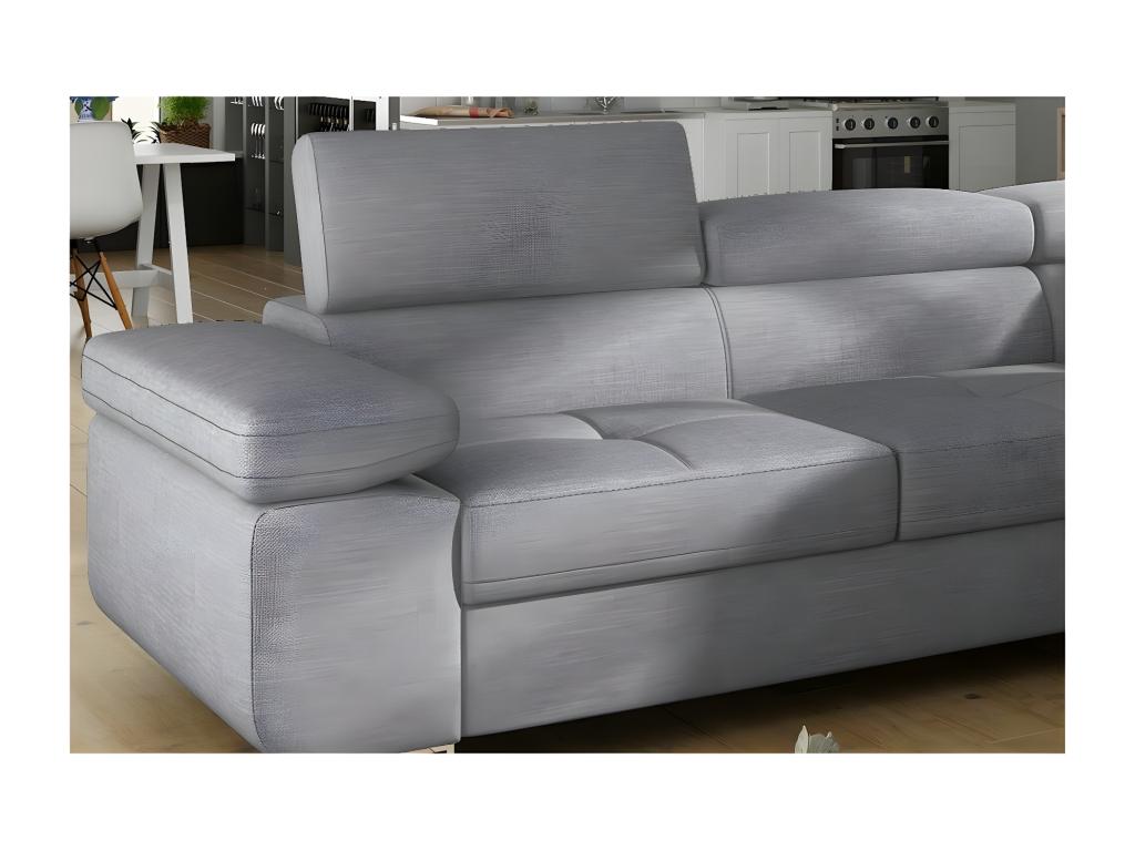 Divano letto in tessuto grigio