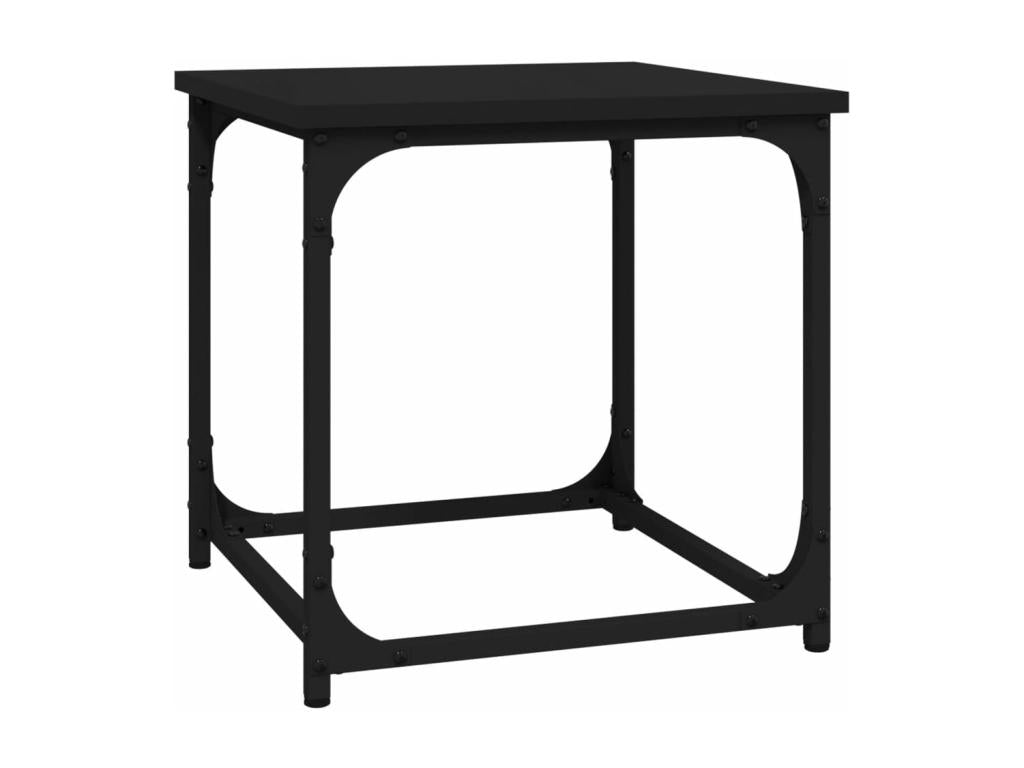 Tavolino laterale in legno ingegnerizzato nero, 40 x 40 x 40 cm