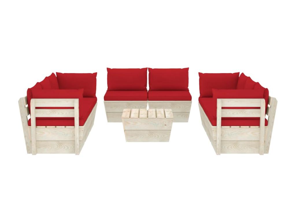 Set di mobili da esterno rossi