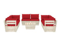 Set di mobili da esterno rossi