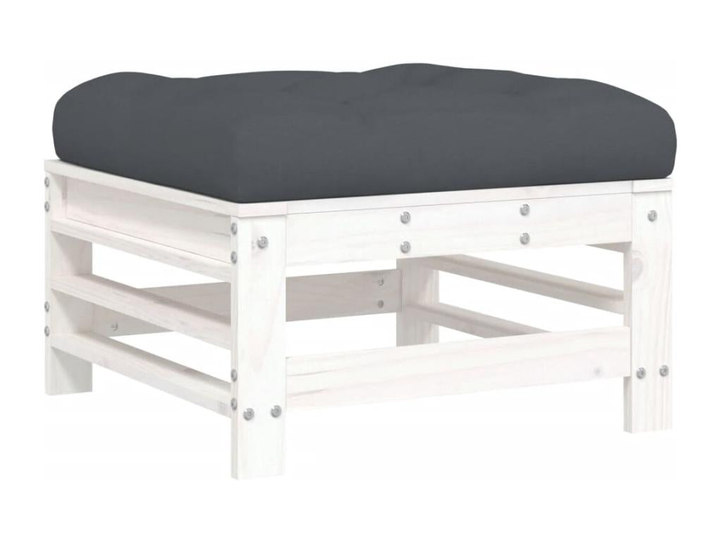 Set di mobili da esterno in legno massello bianco