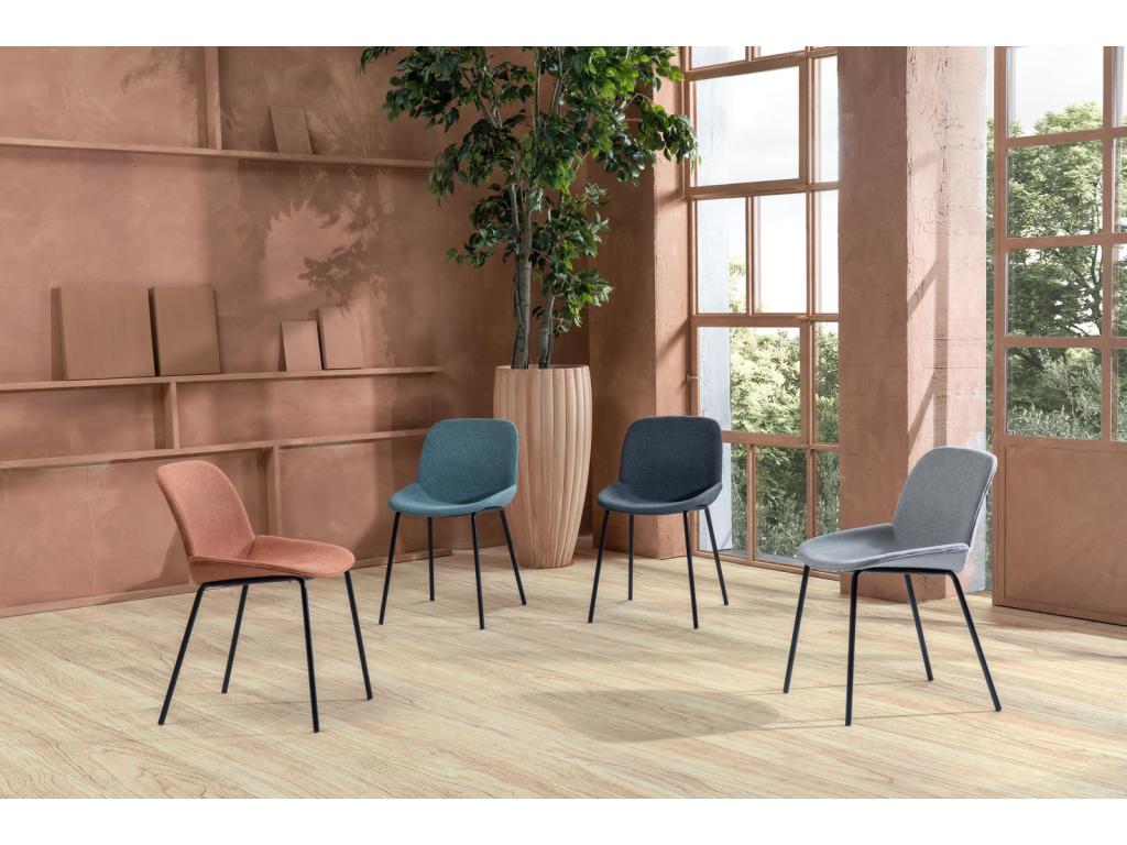 Sedia in tessuto grigio