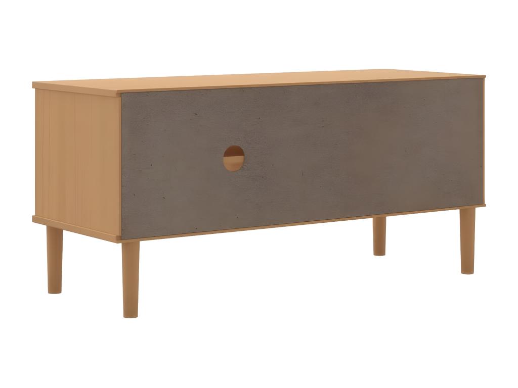 Mobile TV in legno massello marrone, 106 x 40 x 49 cm