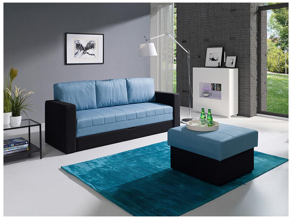 Pouf blu, 48 x 70 x 70 cm