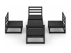 Set di mobili da esterno in legno di pino nero