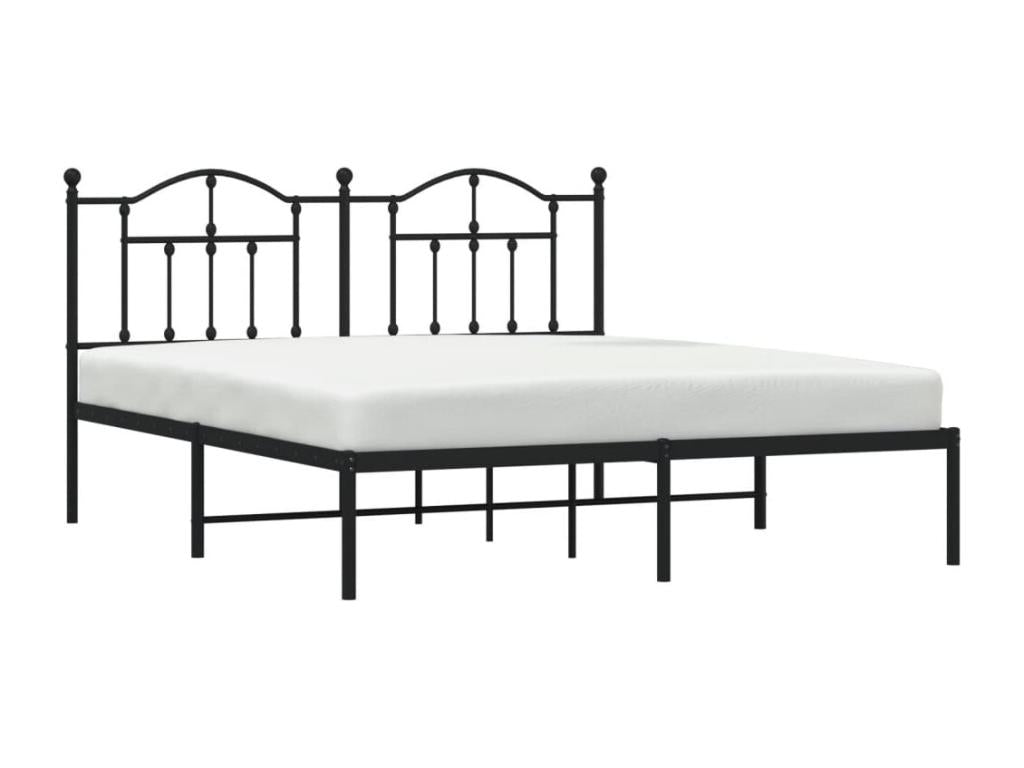 Struttura letto in metallo nero, 180 x 200 cm