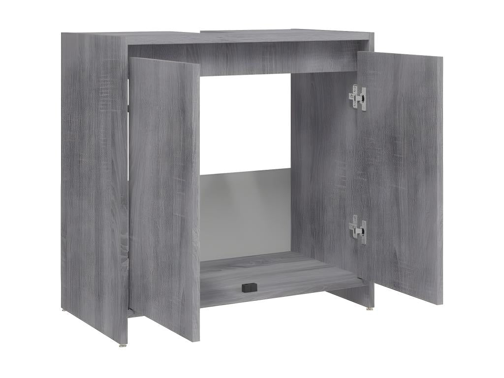 Armadio in legno ingegnerizzato grigio, 60 x 33 x 61 cm