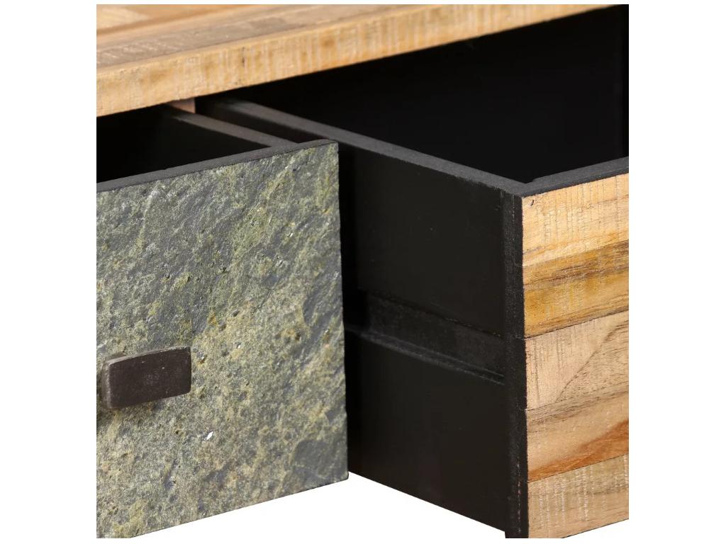 Tavolino da caffè in metallo naturale