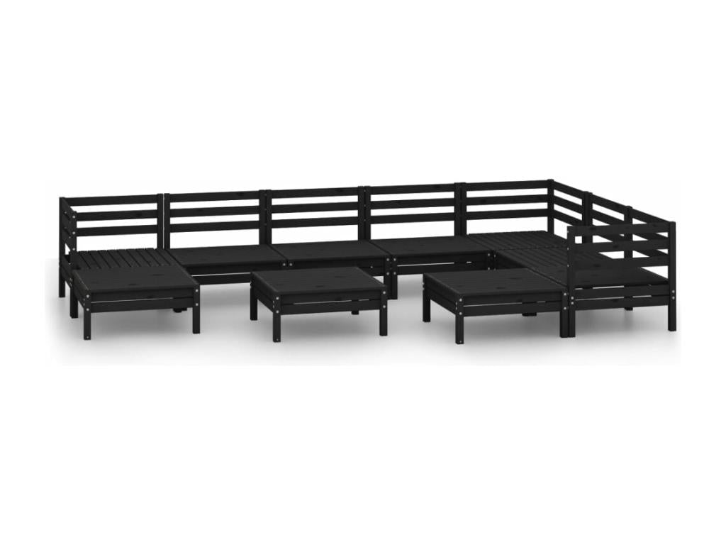 Set di mobili da esterno in legno di pino nero