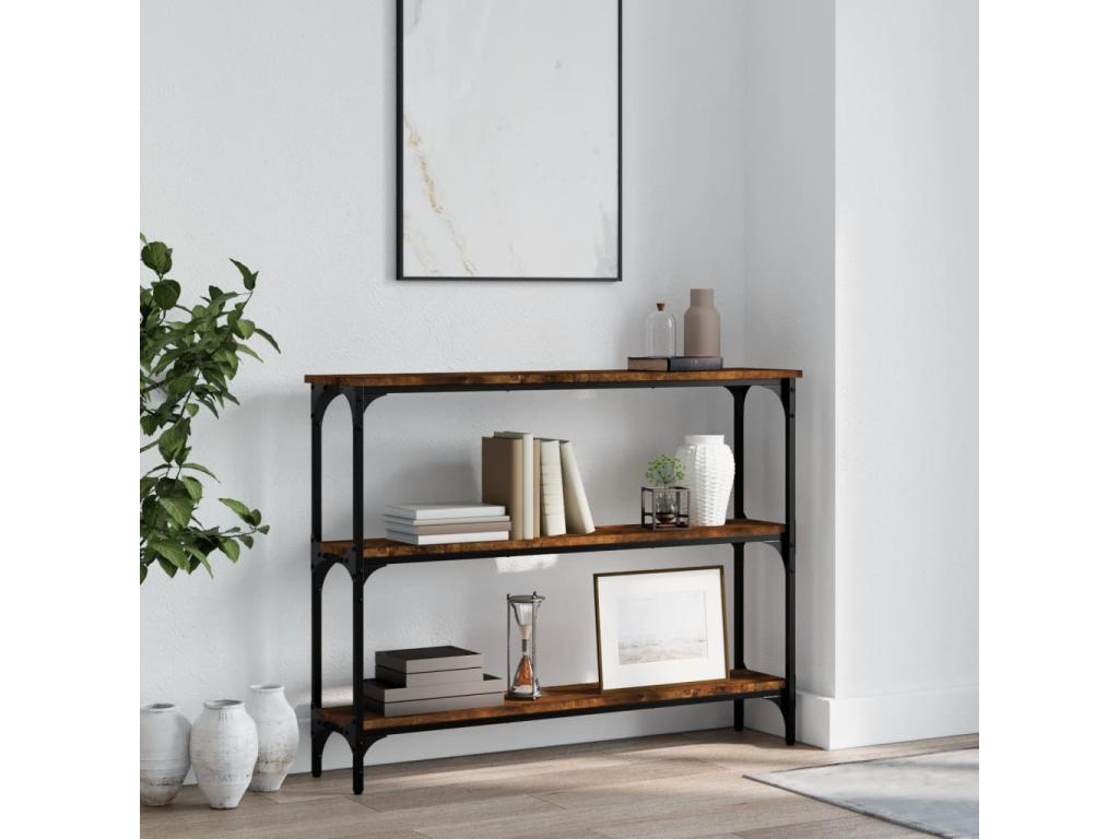 Tavolo in legno ingegnerizzato naturale, 100 x 22,5 x 75 cm