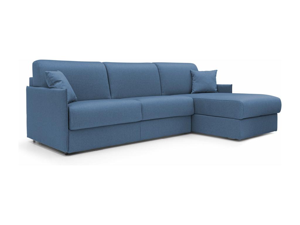 Divano letto in tessuto blu, 160 x 197 cm