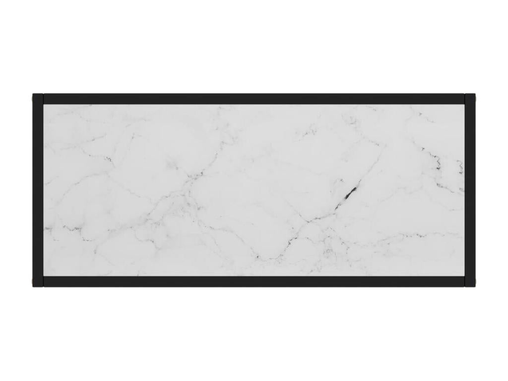 Tavolo in vetro bianco, 80 x 35 x 75 cm