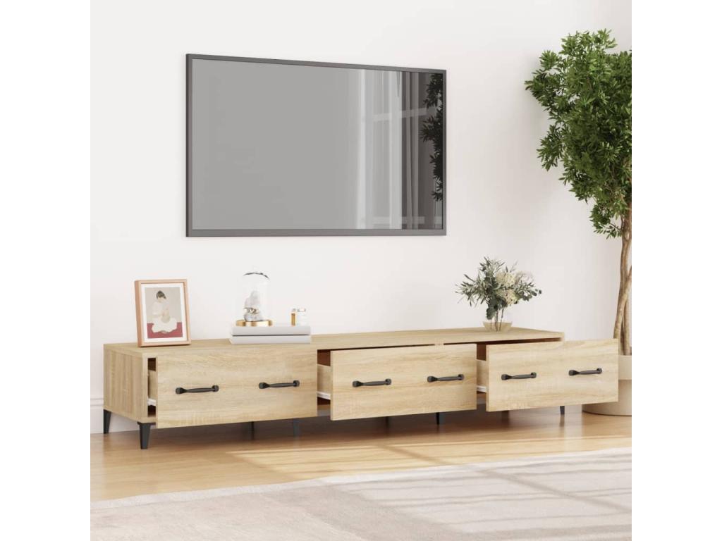 Mobile TV in legno ingegnerizzato marrone, 150 x 34,5 x 30 cm
