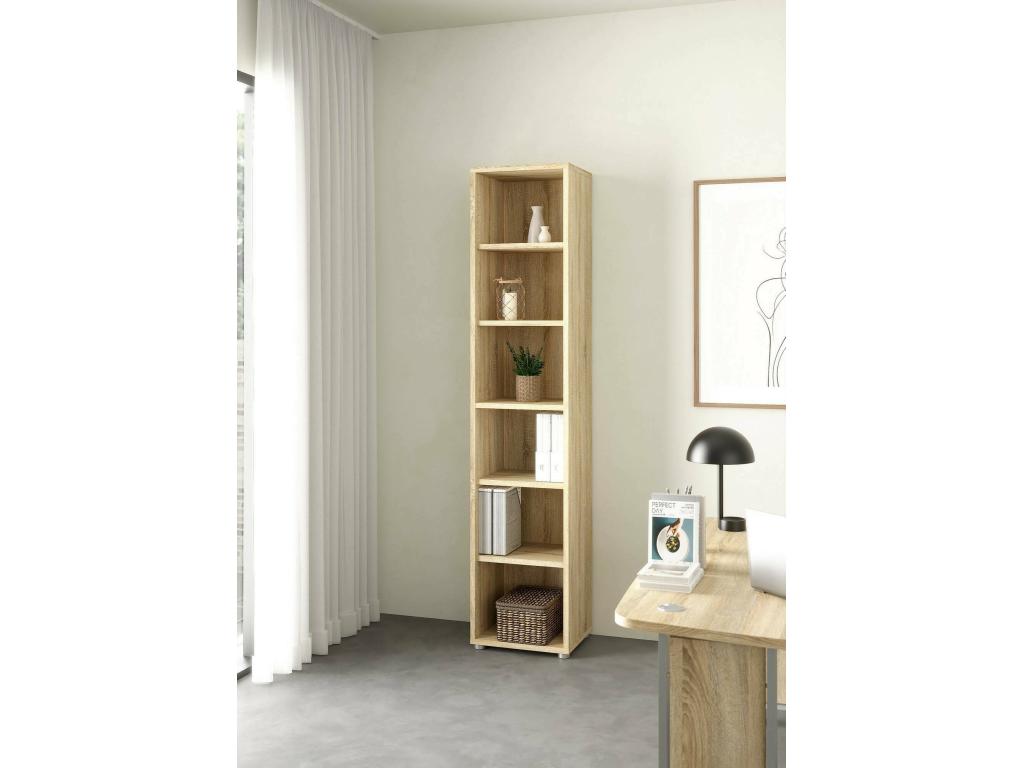 Libreria in legno di rovere beige, 47 x 40 cm