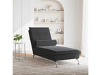Chaise longue in velluto nero
