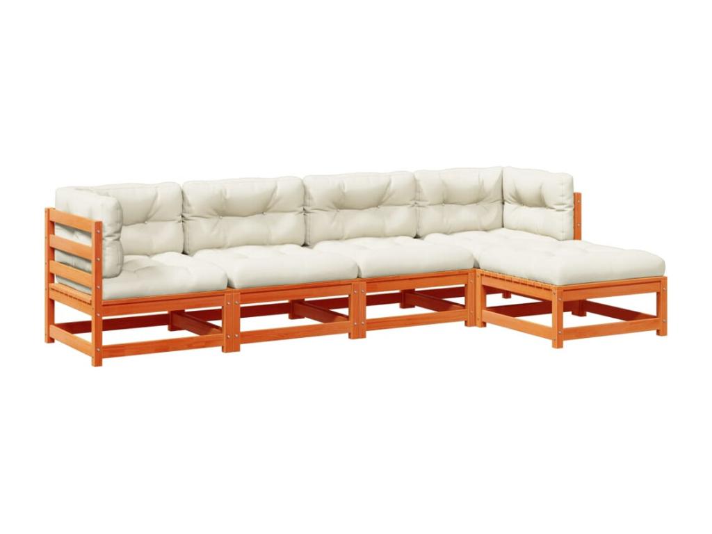 Set di mobili da esterno in legno di pino marrone