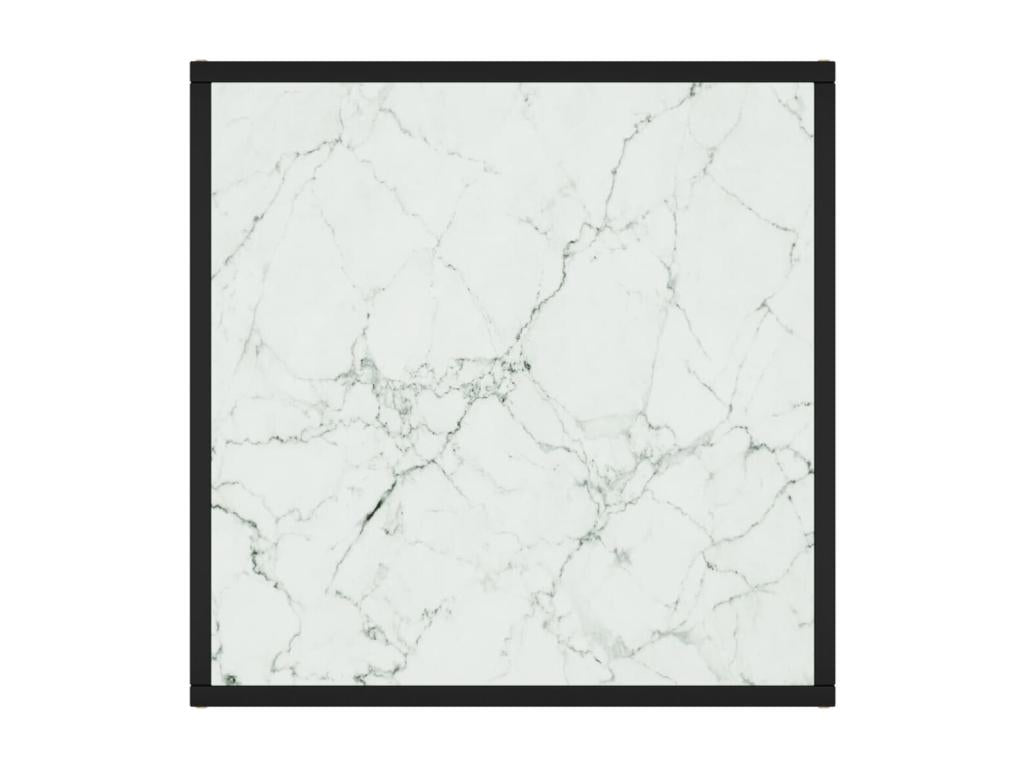 Tavolino da caffè in vetro nero, 60 x 60 x 35 cm