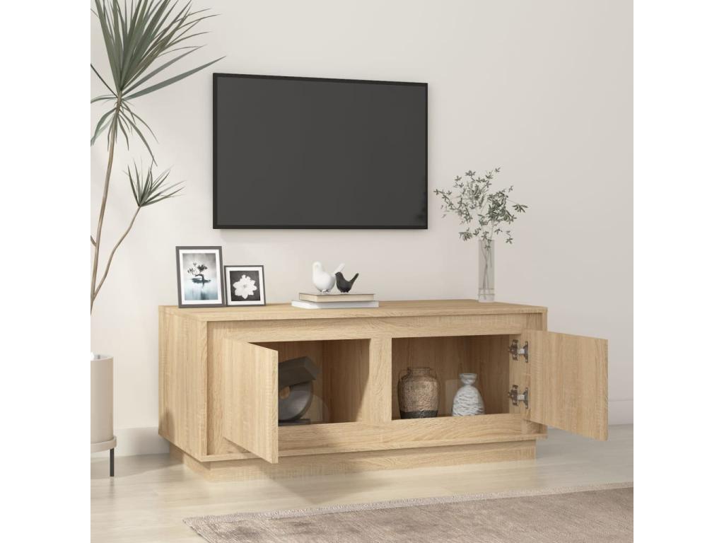 Tavolino da caffè in legno ingegnerizzato marrone, 102 x 50 x 44 cm