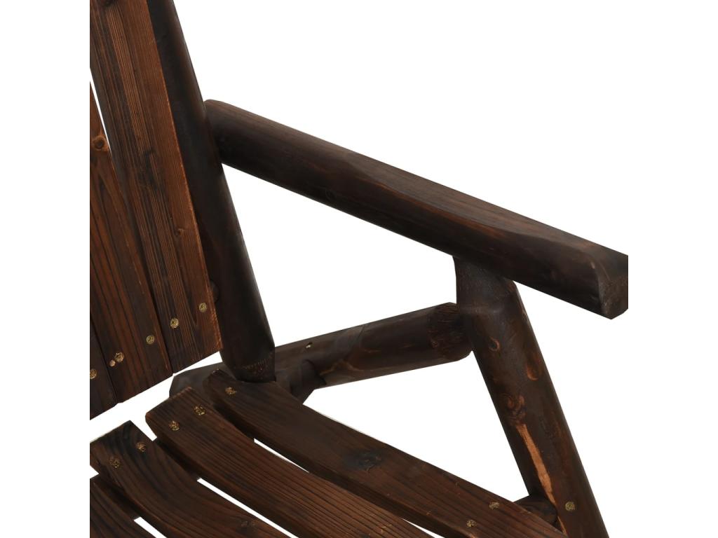 Set di mobili da esterno in legno massello marrone