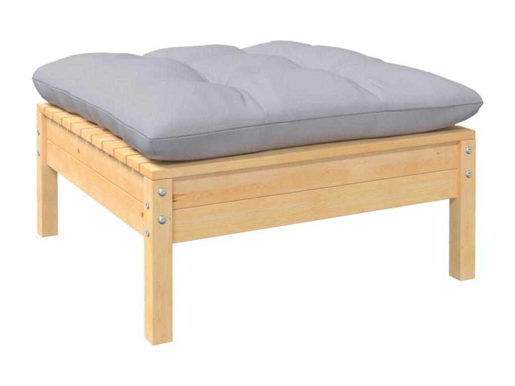 Set di mobili da esterno in legno di pino grigio