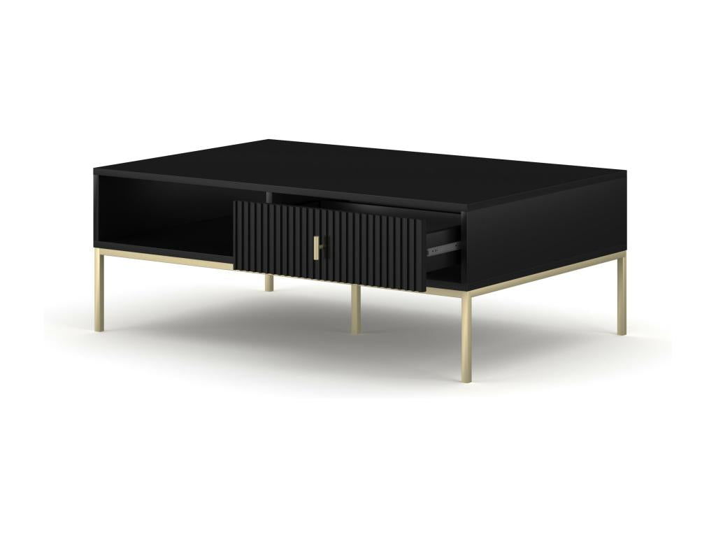 Tavolino da caffè nero, 104 x 68 x 40 cm