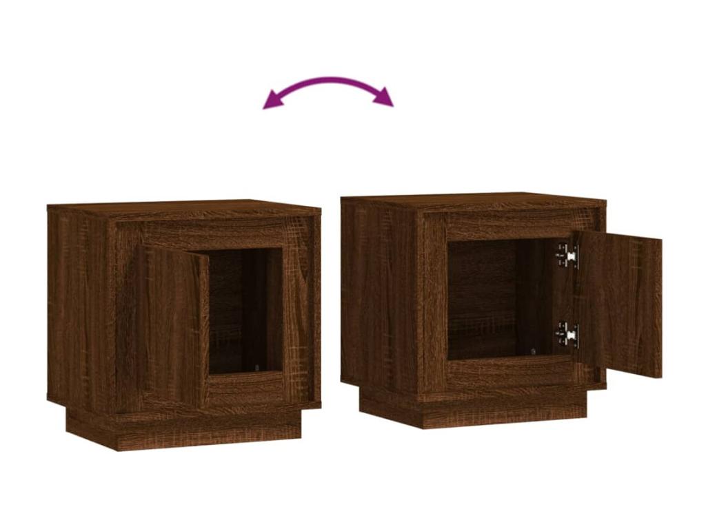 Tavolo in legno ingegnerizzato marrone, 44 x 35 x 45 cm